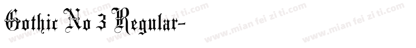 Gothic No 3 Regular字体转换